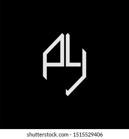 PY Letter monogram with abstrac concept style design