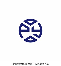 PY monogram logo with abstract shapes in modern style design template