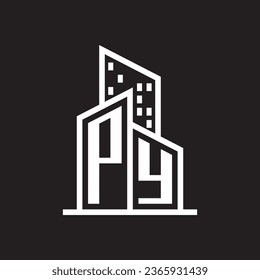 PY  real estate logo Design with building style , Logo Stock Vector