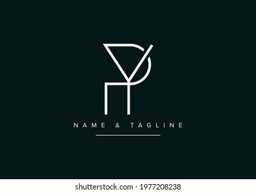 PY or YP Abstract initial monogram letter alphabet logo