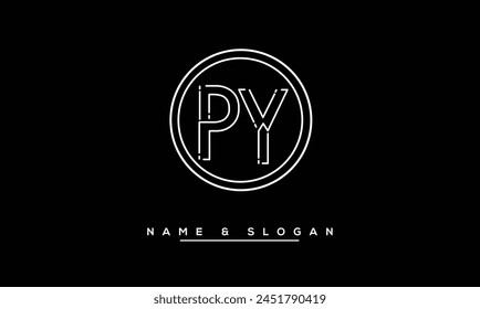 PY, YP Abstrakte Buchstaben Logo Monogramm