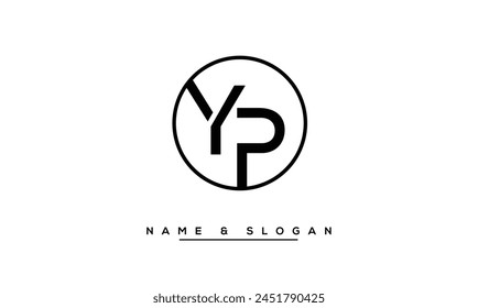 PY, YP Letras Abstractas Logo Monograma