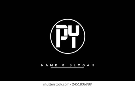 PY, YP Letras Abstractas Logo Monograma