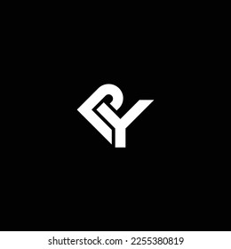PY o YP abstract sobresaliente negocio profesional impresionante marca artística empresa de diferentes colores ilustración logo