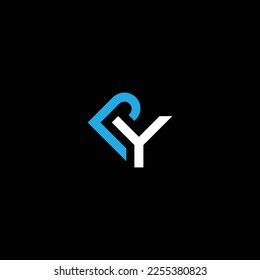 PY or YP abstract outstanding professional business awesome artistic branding company different colors illustration logo