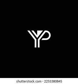 PY o YP abstract sobresaliente negocio profesional impresionante marca artística empresa de diferentes colores ilustración logo