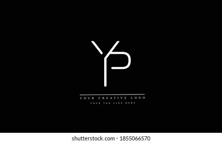 PY YP abstract vector logo monogram template