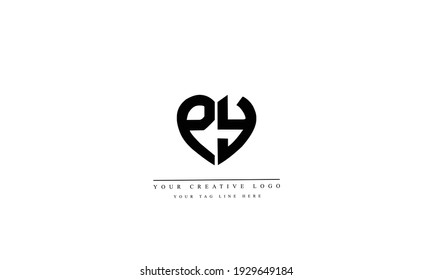 PY YP abstract vector logo monogram template