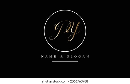 PY, YP, P, Y abstract letters logo monogram