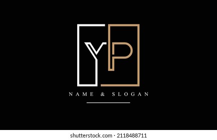PY, YP, P, Y abstract letters logo monogram