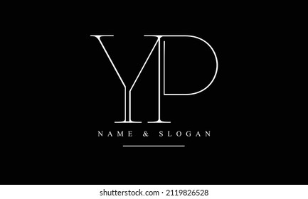 PY, YP, P, Y abstract letters logo monogram
