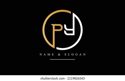 PY, YP, P, Y letras abstractas monograma logotipo