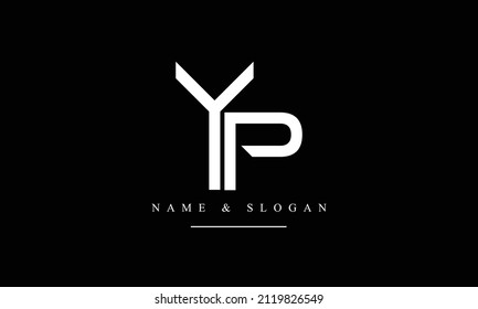 PY, YP, P, Y abstract letters logo monogram