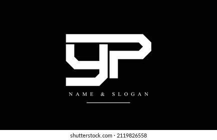 PY, YP, P, Y abstract letters logo monogram