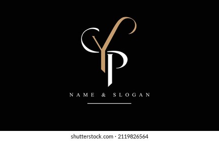 PY, YP, P, Y abstract letters logo monogram