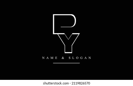 PY, YP, P, Y letras abstractas monograma logotipo