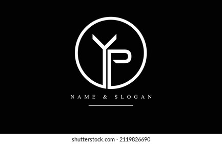 PY, YP, P, Y abstract letters logo monogram