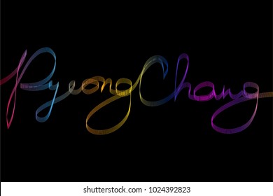 PyeongChang title's gradient design illustration