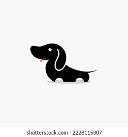 A pygmy dog into a modern logo.