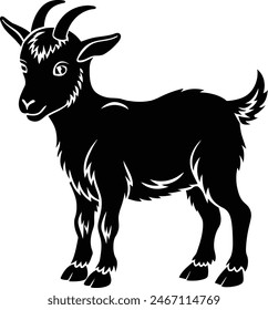 Pygmy goat Silhouette Vector illustration design