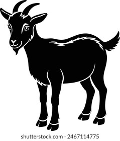 Pygmy goat Silhouette Vector illustration design
