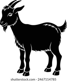 Pygmy goat Silhouette Vector illustration design