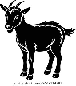 Pygmy goat Silhouette Vector illustration design