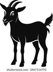 Pygmy goat Silhouette Vector illustration design