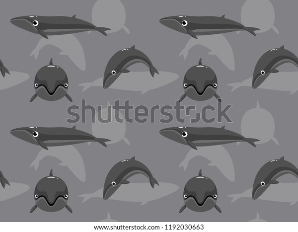 Pygmy\
Right Whale Cartoon Background Seamless\
Wallpaper