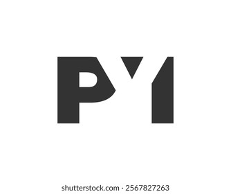 PYI logo design. Initial letter P Y I bold font style for tech startups, consulting, corporate branding. Creative company name, headlines typography identity, trendy logotype. Vector illustration.