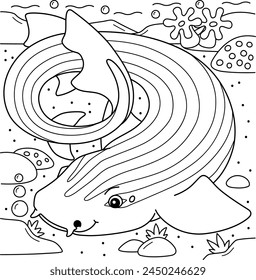 Pyjama Shark Coloring Page for Kids