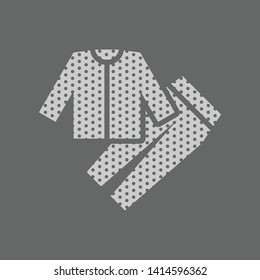 pyjama vector icon isolated on grey background 