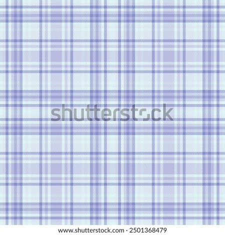 Pyjamas check tartan texture, comfort pattern seamless fabric. Oktoberfest plaid textile vector background in light and blue colors palette.