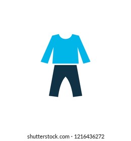 Pyjamas icon colored symbol. Premium quality isolated sleepwear element in trendy style.