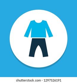 Pyjamas icon colored symbol. Premium quality isolated sleepwear element in trendy style.