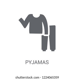 pyjamas icon. Trendy pyjamas logo concept on white background from Clothes collection. Suitable for use on web apps, mobile apps and print media.