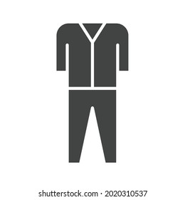 Imagen vectorial de icono Pajamas Suit. También se puede usar para ropa y accesorios. Adecuado para aplicaciones móviles, aplicaciones web y medios impresos.