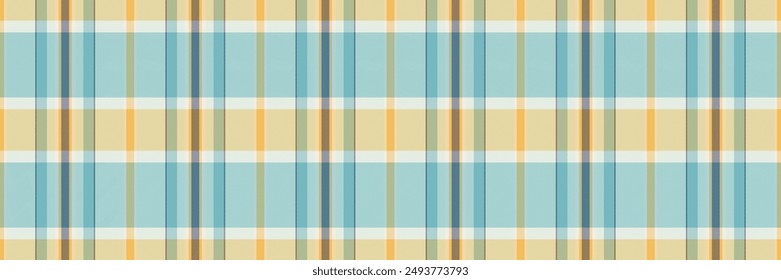 Pyjamas textile background seamless, card tartan pattern check. 70s texture fabric vector plaid in light and cyan colors palette.