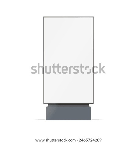 pylon banner mock up. blank billboard isolated on white