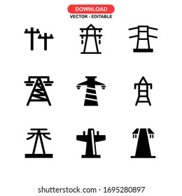 pylon icon or logo isolated sign symbol vector illustration - Collection of high quality black style vector icons
