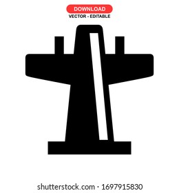 pylon icon or logo isolated sign symbol vector illustration - high quality black style vector icons
