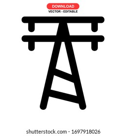 pylon icon or logo isolated sign symbol vector illustration - high quality black style vector icons
