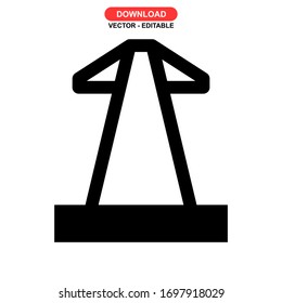pylon icon or logo isolated sign symbol vector illustration - high quality black style vector icons
