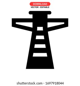 pylon icon or logo isolated sign symbol vector illustration - high quality black style vector icons
