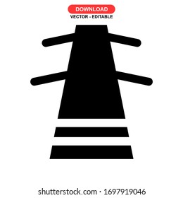 pylon icon or logo isolated sign symbol vector illustration - high quality black style vector icons
