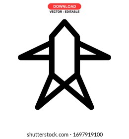 pylon icon or logo isolated sign symbol vector illustration - high quality black style vector icons
