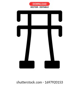 pylon icon or logo isolated sign symbol vector illustration - high quality black style vector icons

