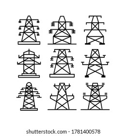 Pylon icon or logo isolated sign symbol vector illustration - Collection of high quality black style vector icons
