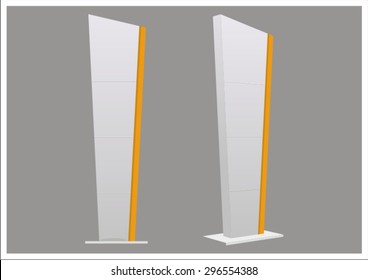 Pylon sign, display, sign, signage,pylon,vector,street furniture, showcase, street