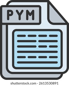 PYM Outline Filled Style Icon